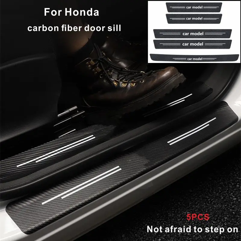 

For Honda car carbon fiber door sill bar trunk pedal anti-step anti-collision door sill protection sticker decorative strip