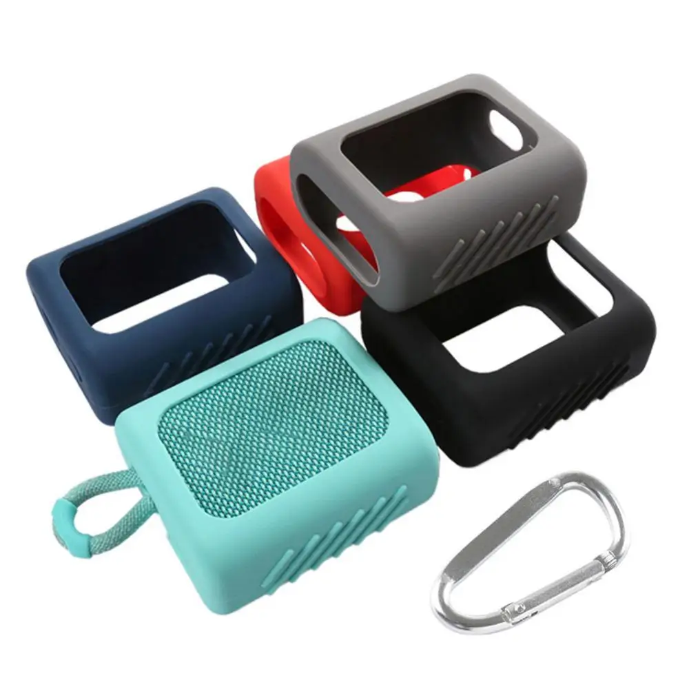 

Portable Charge With The Cover On Travel Carrying Speaker Sleeve Easy To Install Silicone Protective Case For Go3 Waterproof
