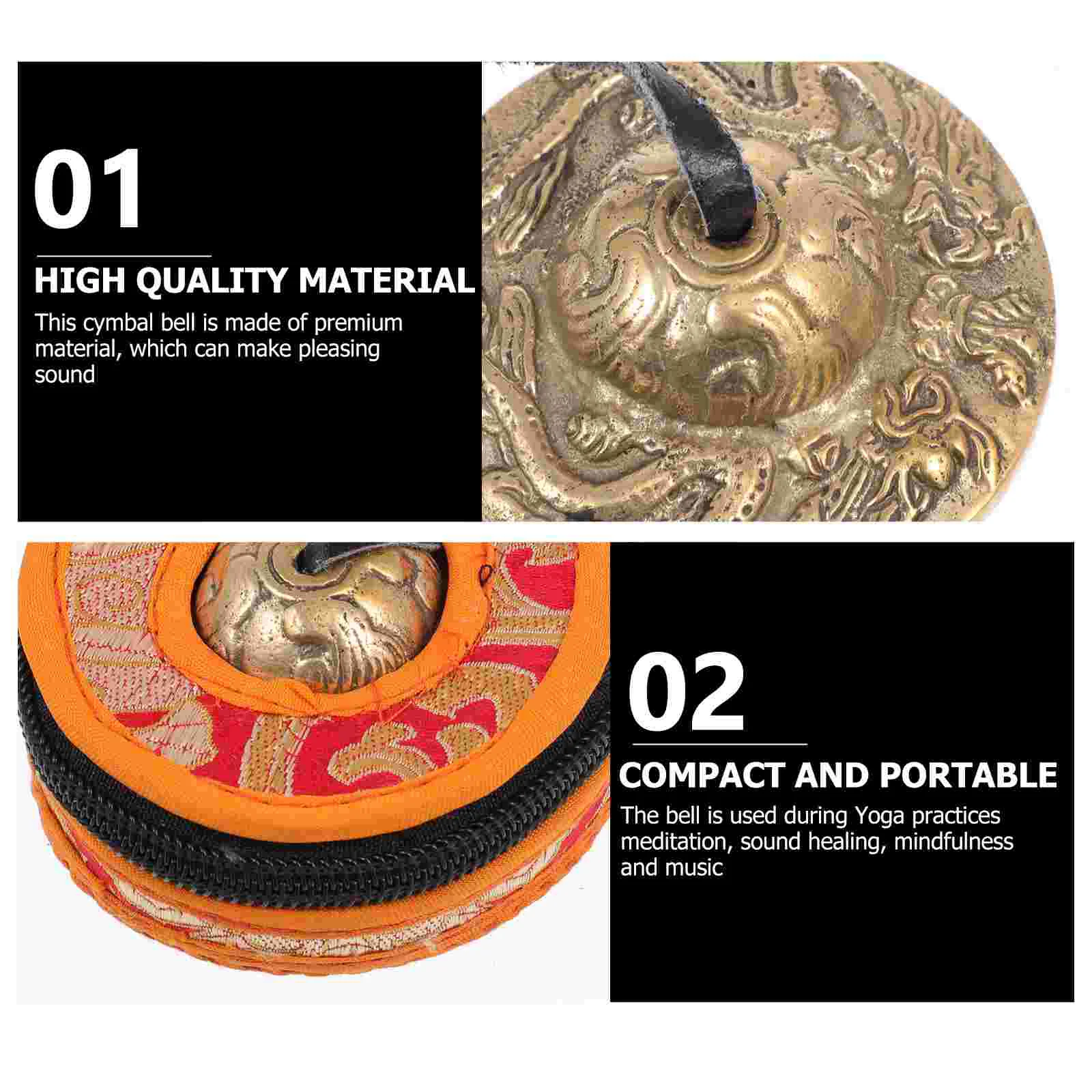 Колокольчик из чистой медитации тарелки для колокольчики религиозной церемонии