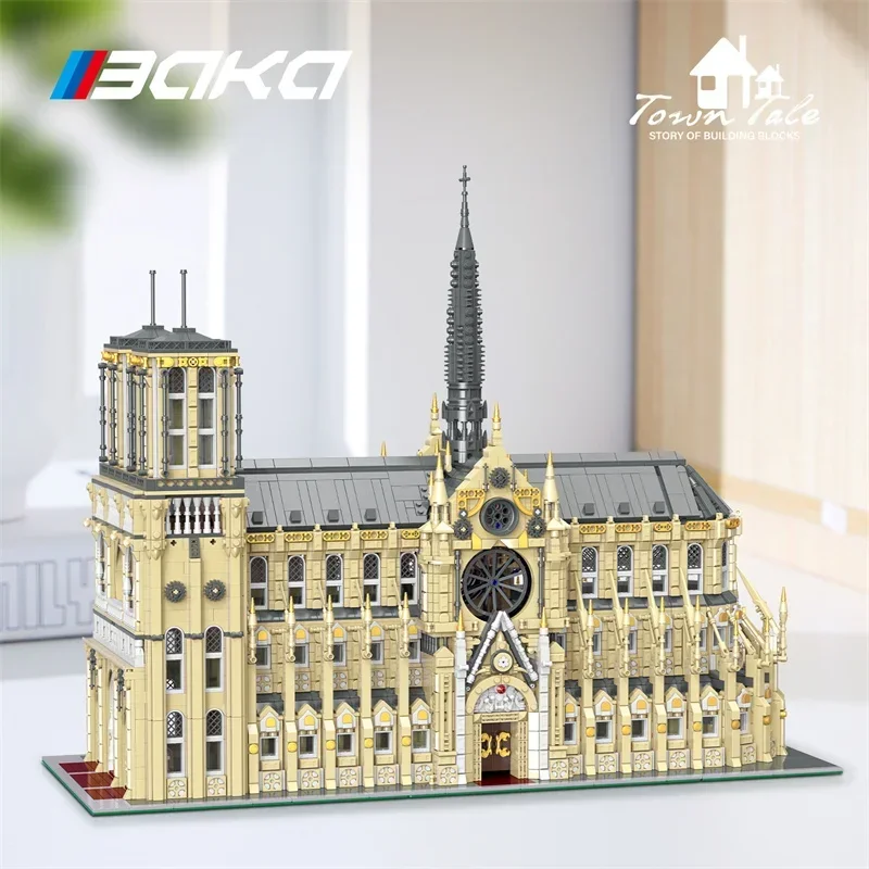 MOC Архитектура Европейский Нотр-Дам Париж Модель 33213 8225 шт. Мировой Собор