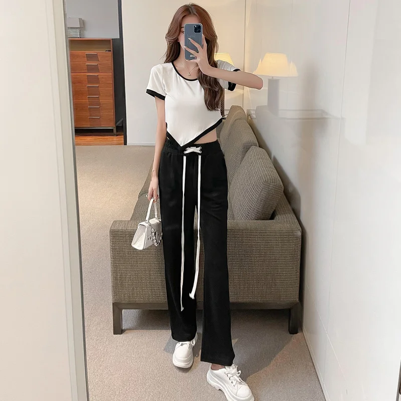 

COIGARSAM Blouse Women Casual High Waist O-Neck Blusas Womens Tops And Blouses Dropshipping