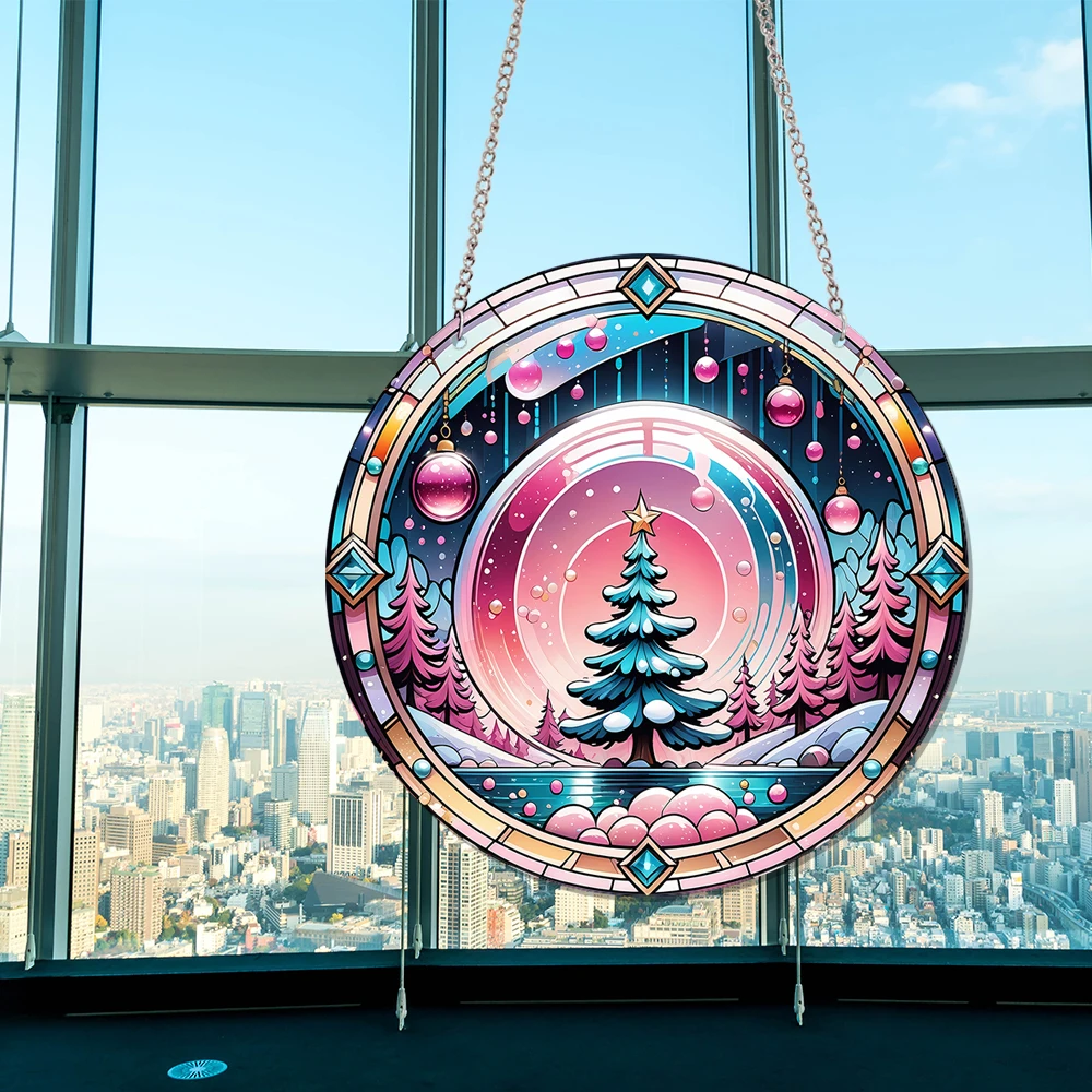 Крутое витражное дерево висячее окно с цепочкой акриловый лист для детской