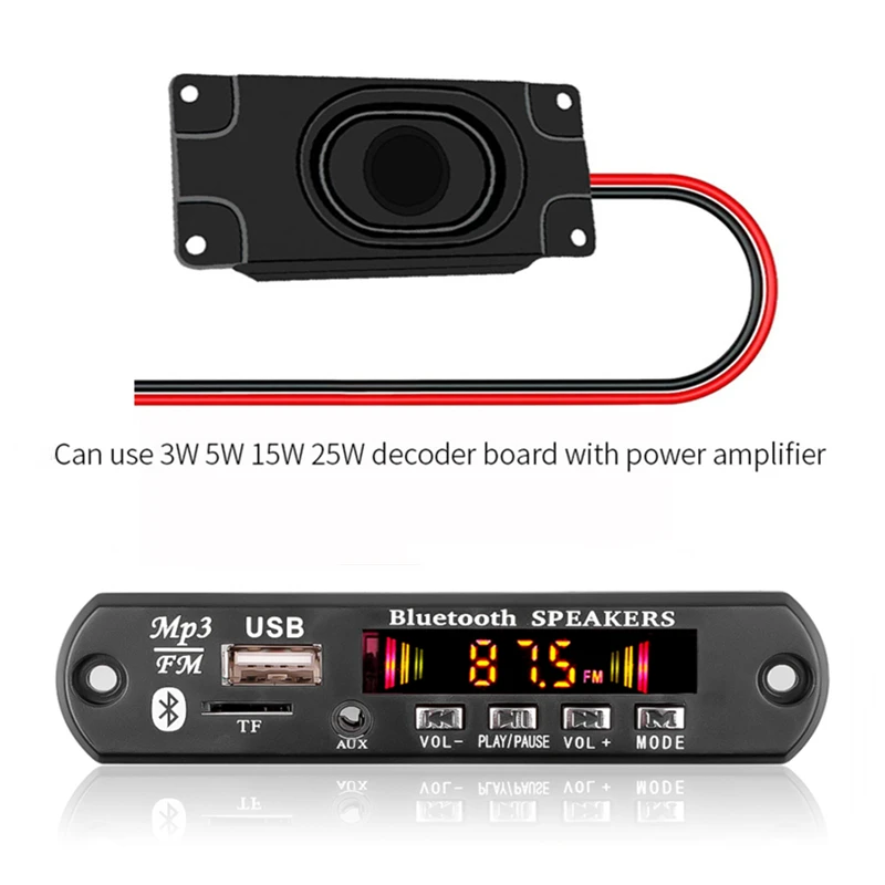 2*25 Вт 50 усилитель MP3 плеер декодер плата 12 В 18 в беспроводной Bluetooth 5 0