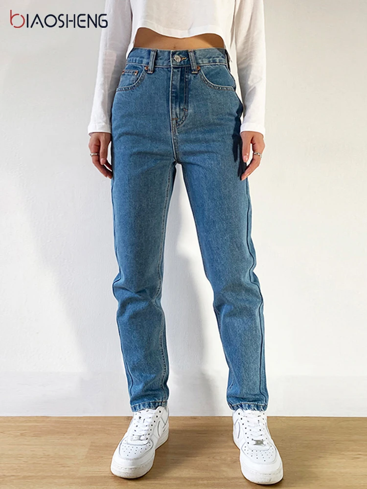 

Женские брюки, джинсы для мам, женские Нечеткие Мешковатые Свободные Широкие джинсовые брюки оверсайз 2020, модные прямые брюки с высокой талией