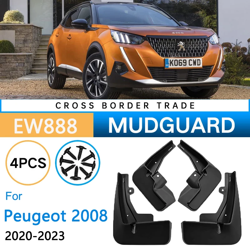 

Front Rear Car Mud Flaps For Peugeot 2008 2020 2021 2022 2023 Mudflaps Splash Guards Mud Flap Mudguards Fender Auto Accessories