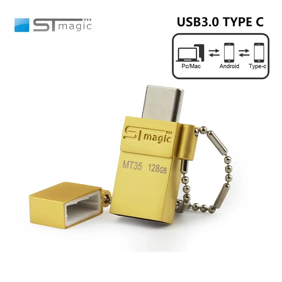 

STmagic USB Flash Drives USB3.0 T35 OTG 16GB 32GB 64GB Dual Pendrive 128GB Type C Memory Stick 256GB Memorias Usb for Smartphone