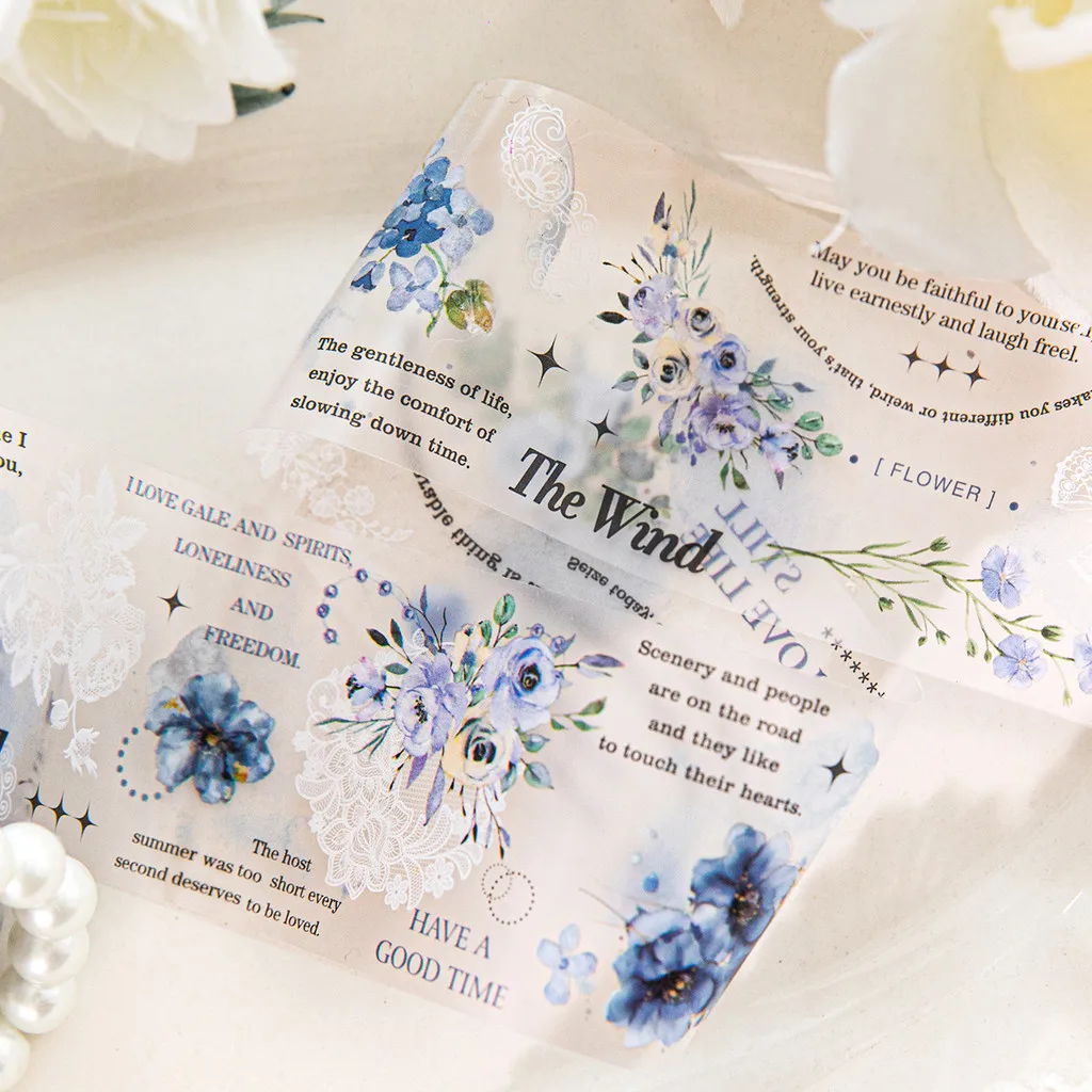 Journamm 40 Мм X 2 М Цветочный Декор ПЭТ Материал DIY Скрапбукинг Коллаж Офисные