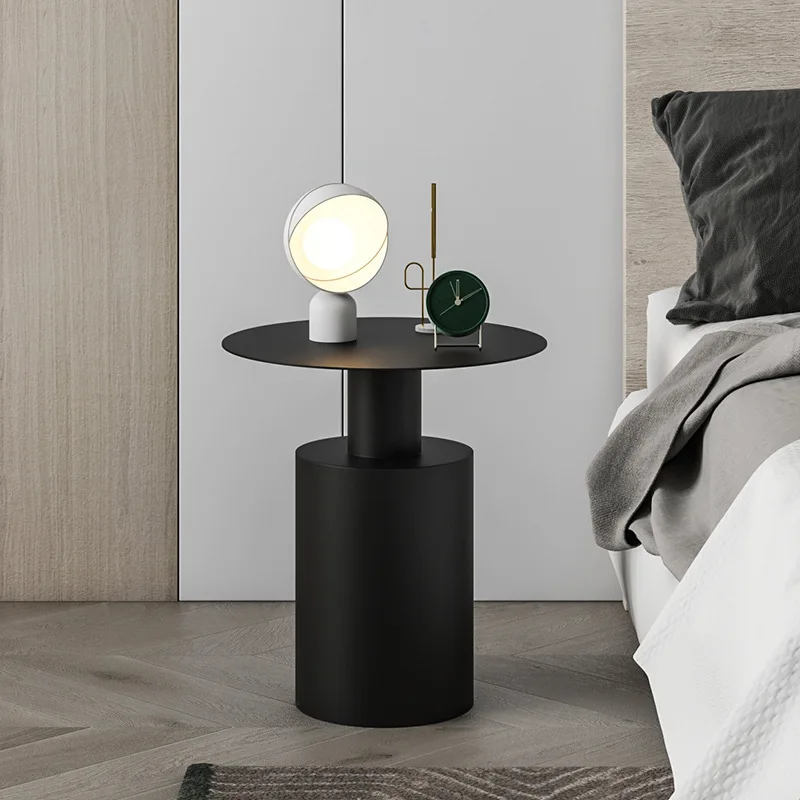 

Style Bedside Table Modern Minimalist Bedroom Round Creative Bedside Table Light Luxury Iron Small Table Dropshipping