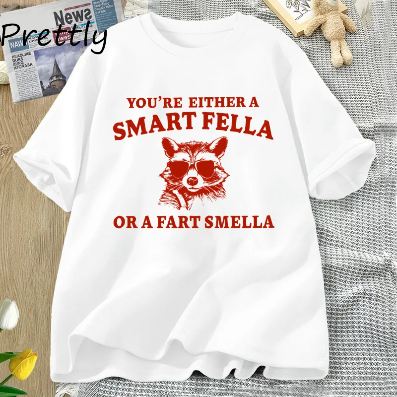 Забавная Женская/мужская футболка в стиле смарт-Кот или Фарт Smella с рисунком