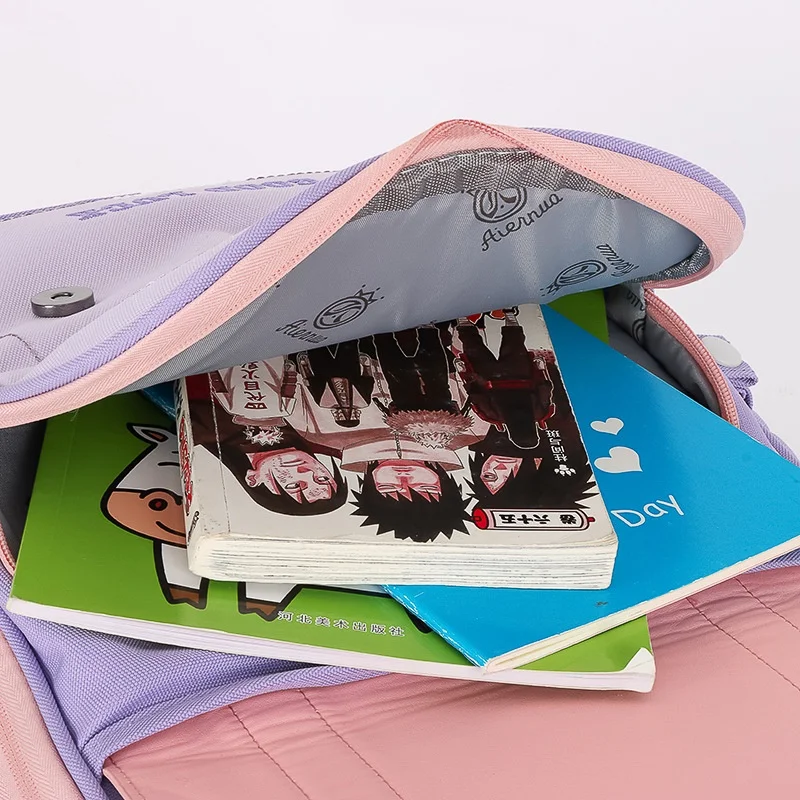 British Style Primary Children Fashion Rabbit Backpacks New Grade 1-6 High-capacity Panelled Schoolbags for Girl Boy with Belts