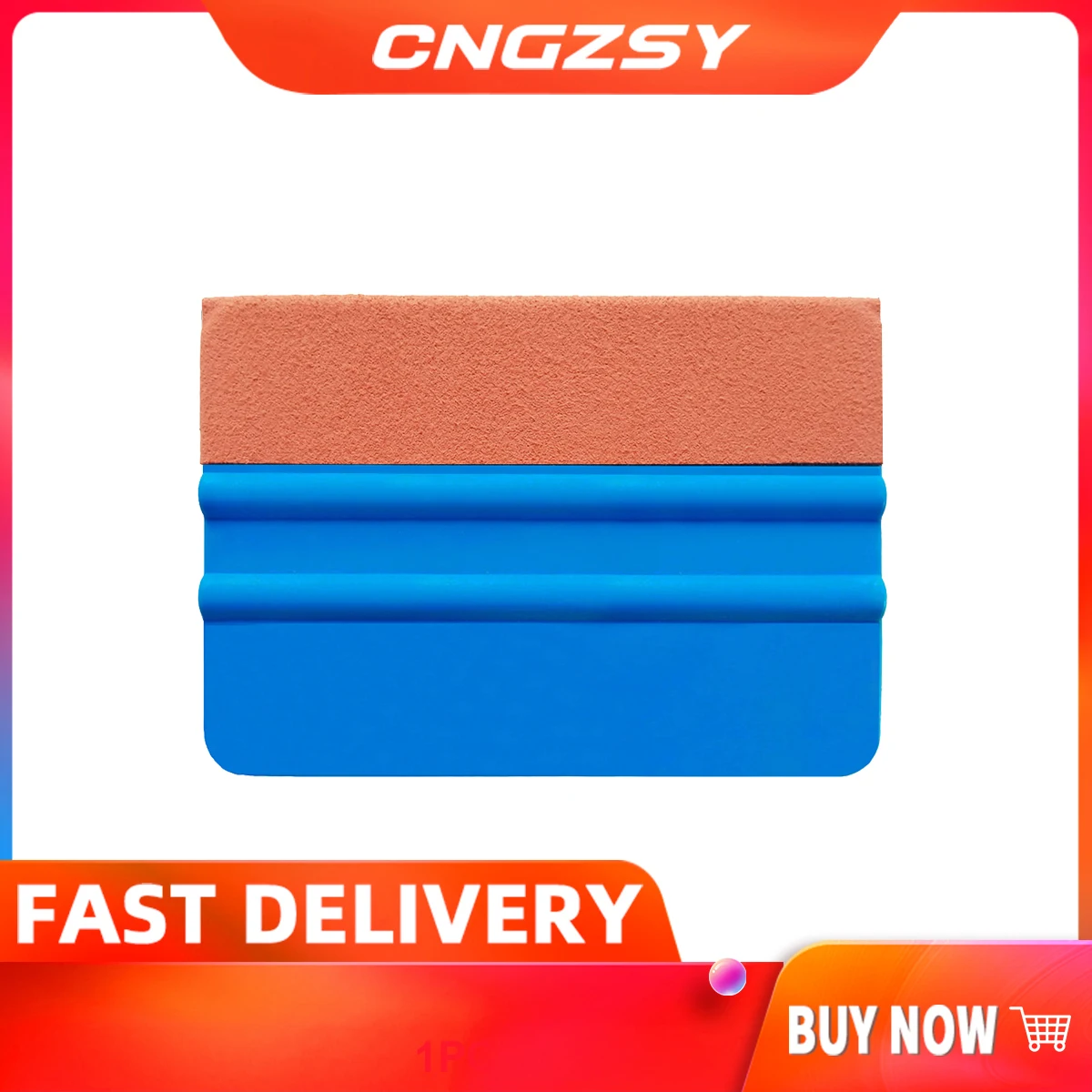 

Durable Blue Plastic Auto Film Wrap Squeegee Decal Sticker Vinyl Applicator Scraper with Suede Edge Car Window Tint Tools A17