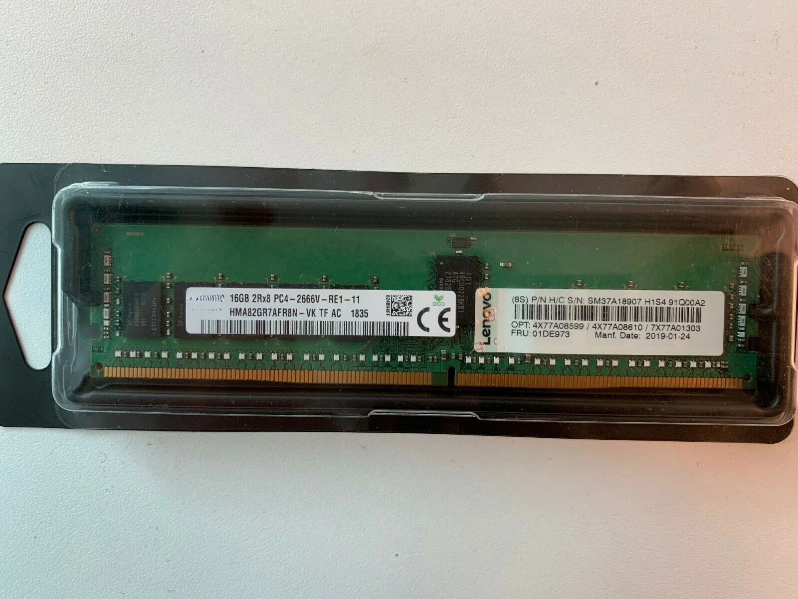 

01DE973 7X77A01303 16G 2RX8 PC4-2666V REG карта памяти сервера