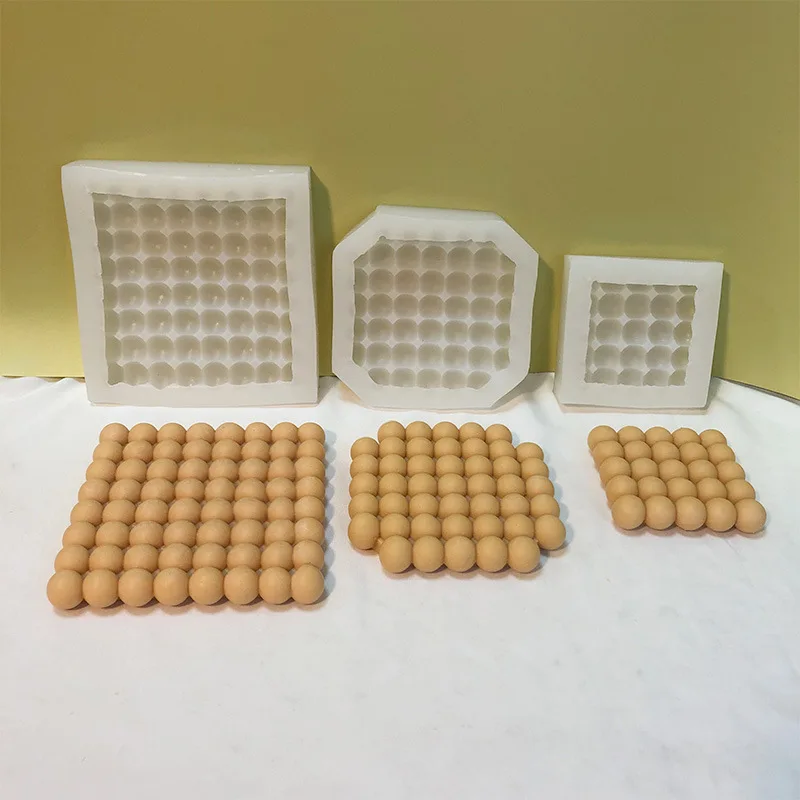 

S/M/L Ball Coaster Drip Glue Aromatherapy Candle Silicone Mould Handmade DIY Decorative Ornament Chocolate Ice Tray Soap Mould