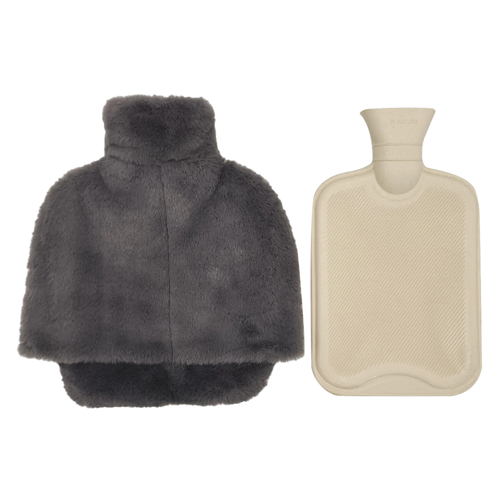 

2L Soft Plush Removable Cover Portable Pain Relief Fluffy Gift Winter Foot Warmer Hot Water Bottle Heated Slipper Hand Cushion