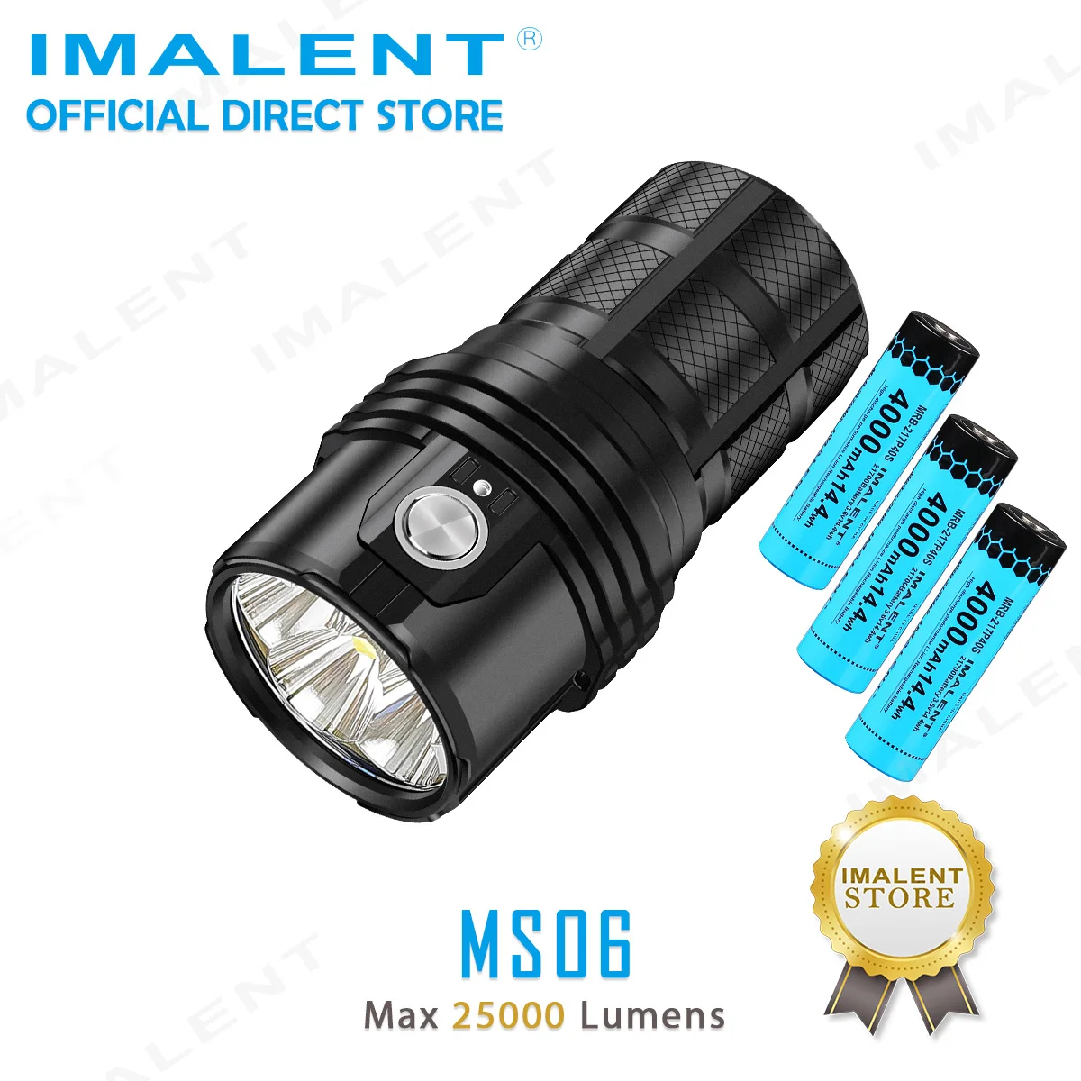 IMALENT MS06 25000 Lumens Tactical Flashlight 6 Mode Torch+Battery CREE XHP70 2nd LEDs Lamp Torch Super Bright Lantern Batteries