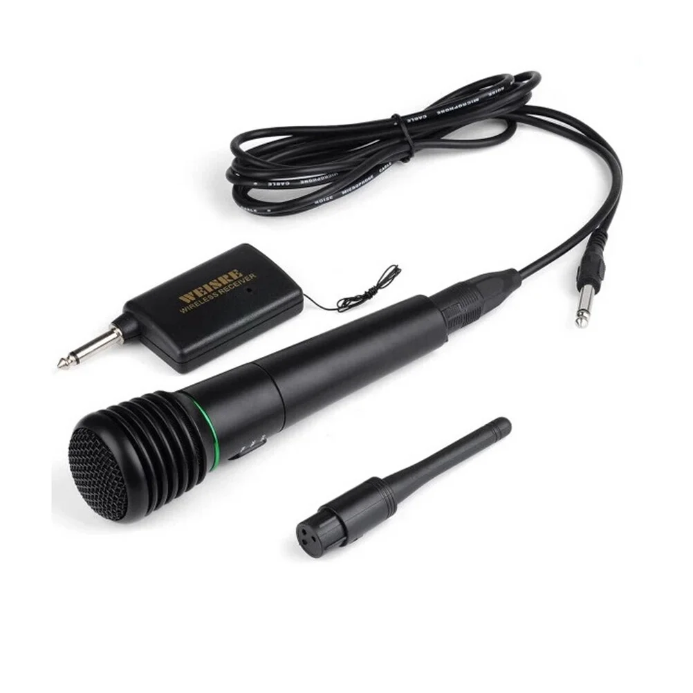 

2 In1 Microphone Handheld Cordless Wireless Microphonerophone Suite Wired Dual & Karaoke System Microphones