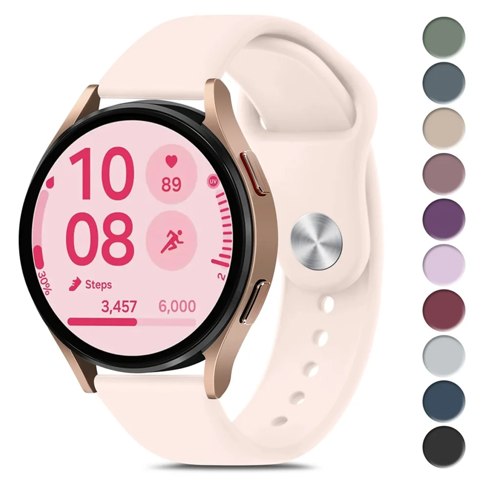 Ремешок силиконовый для Samsung Galaxy watch 7/6/4 classic/5 Pro/Active 3/Gear S3 браслет Huawei GT 2/3/4 Pro 20 мм 22