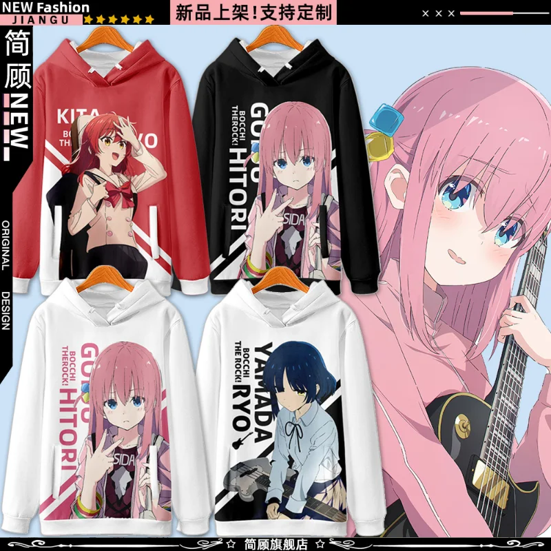 

Толстовка BOCCHI THE ROCK Hitori готоh Yamada Ryo для женщин, аниме пальто для подростков, Осень-зима, теплая толстовка, подарок для девочки