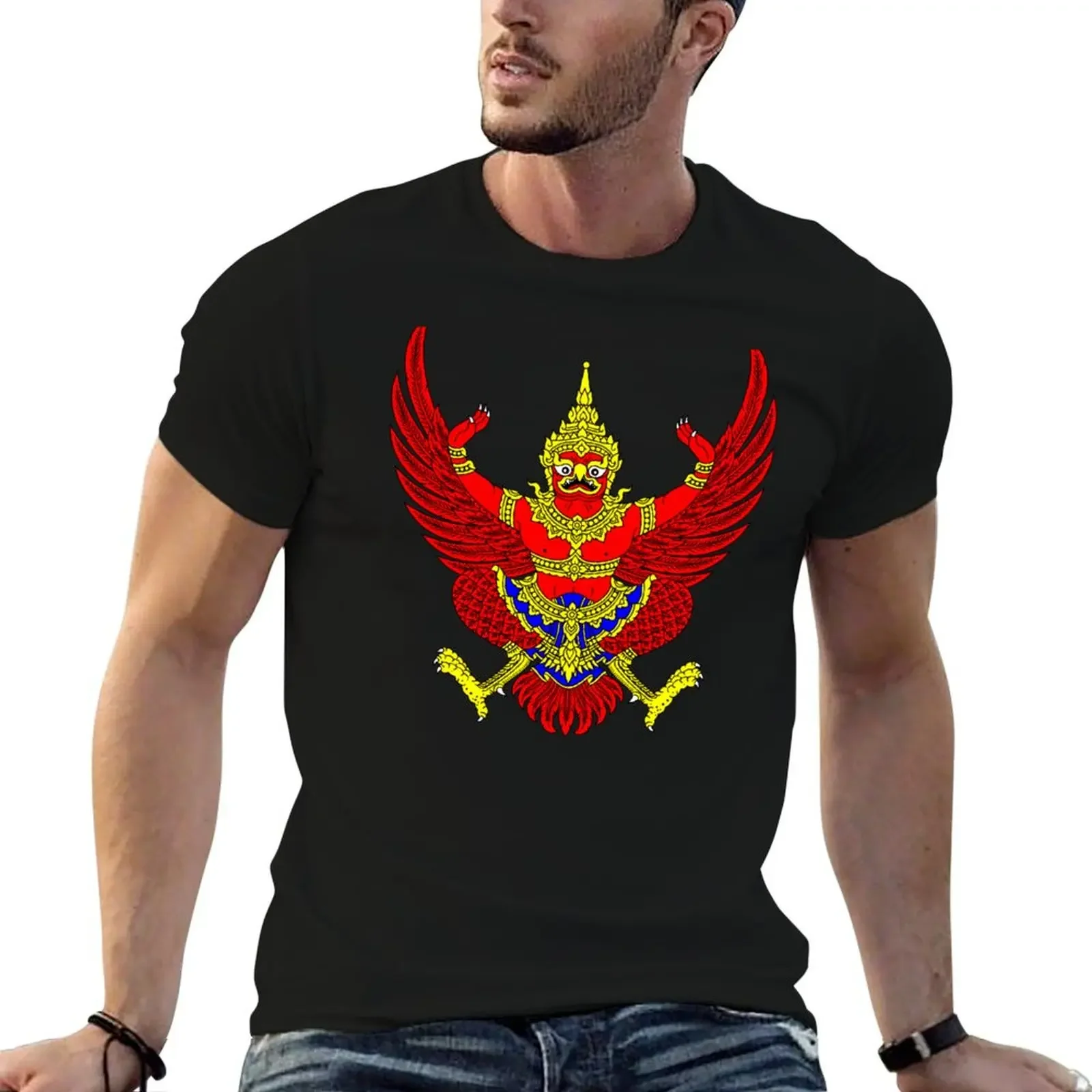 Футболка NATIONAL EMBLEM OF THAILAND GARUDA PHYA KHRUT THAI COLLECTION (I) винтажная одежда рубашка на заказ