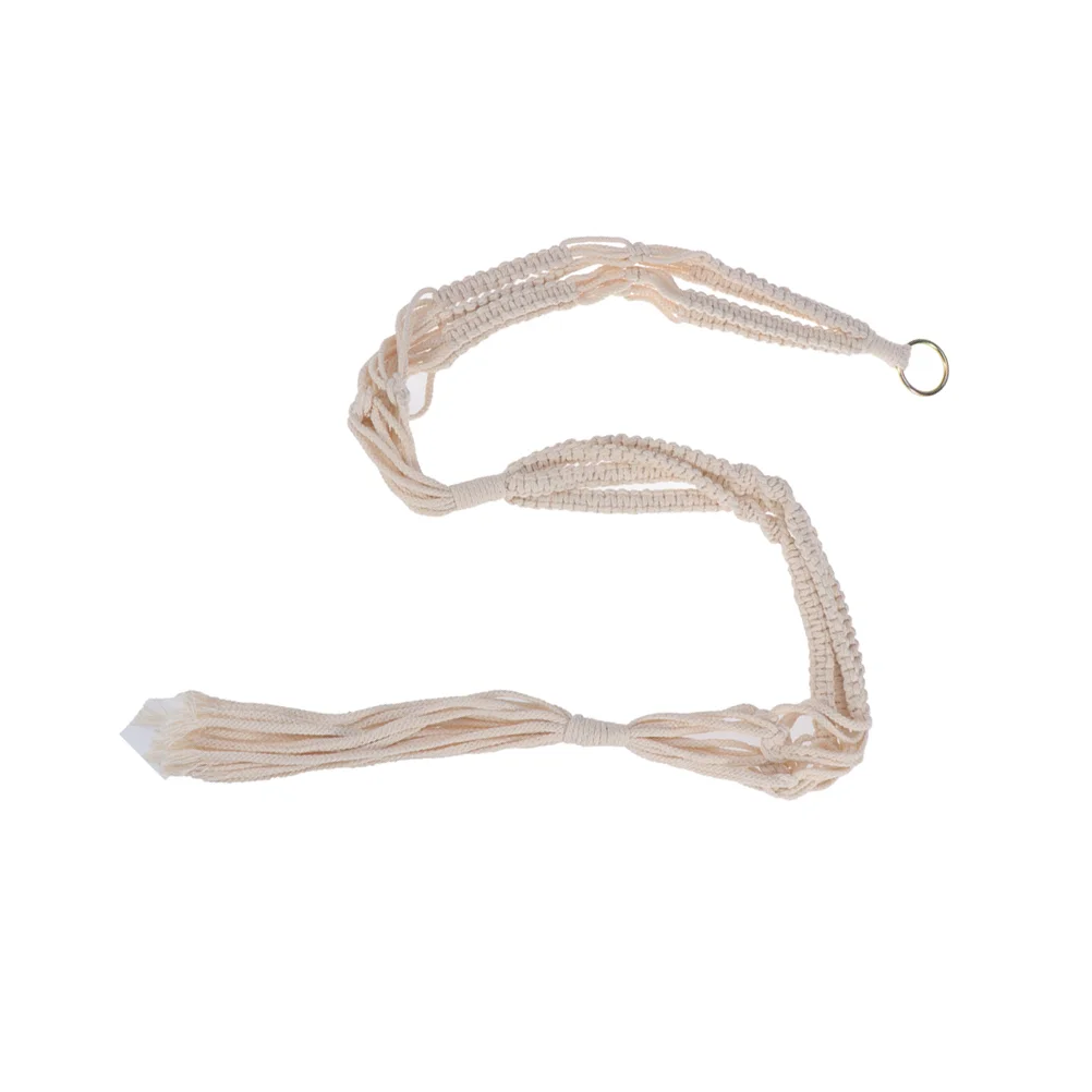 

Plant Decorations Double Hanger Cotton Rope Hanging Planter Layer Macrame Wall