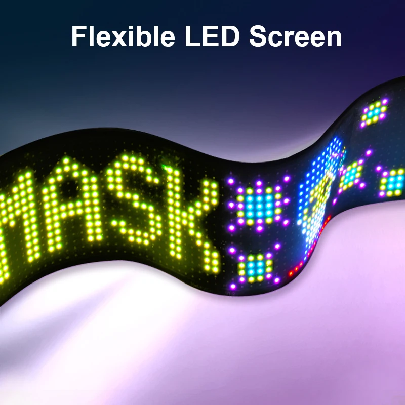 Фото Светодиодная матричная Пиксельная панель Bluetooth APP USB 5 В гибкий адресный RGB узор граффити прокрутка текста анимационный дисплей автомагазин №3
