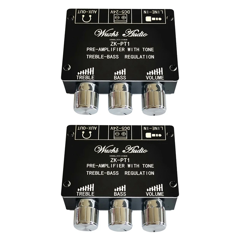 

New 2X Bluetooth 5.0 Decoder Board Dual Channel Stereo Low Noise High And Low Tone Pre-Module Amplifier Board ZK-PT1
