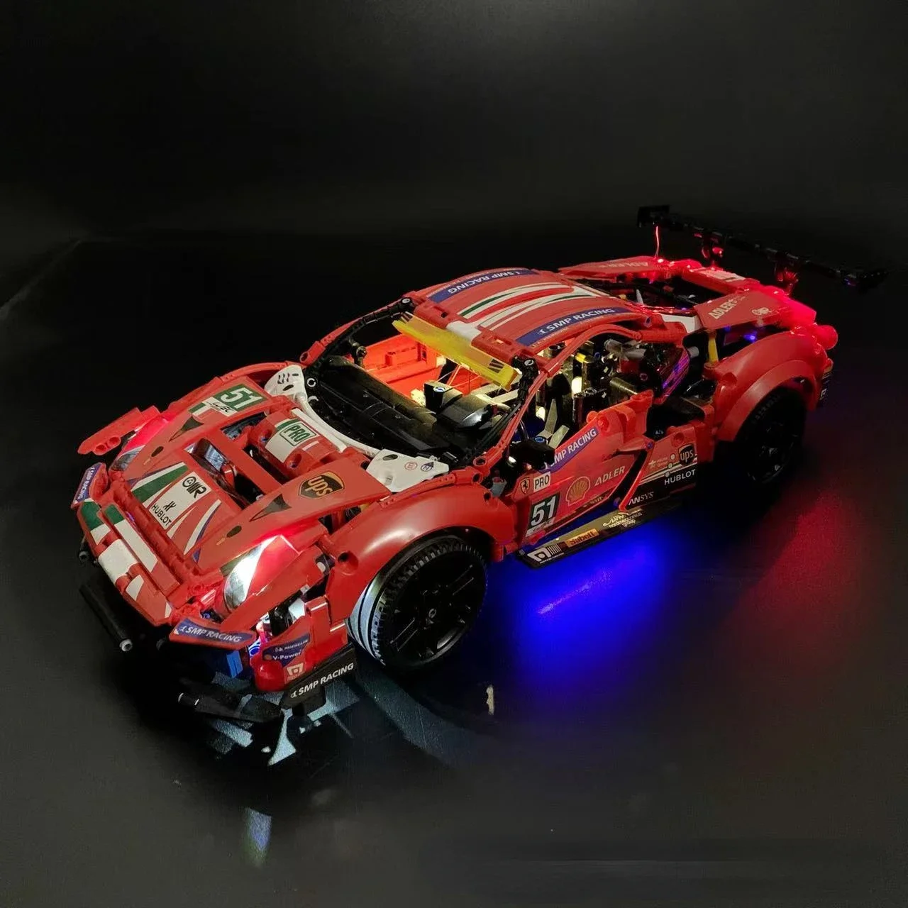 Лампа освещения без строительных блоков для 488 GTE AF Corse # 51 дюйм 42125 DIY игрушки в