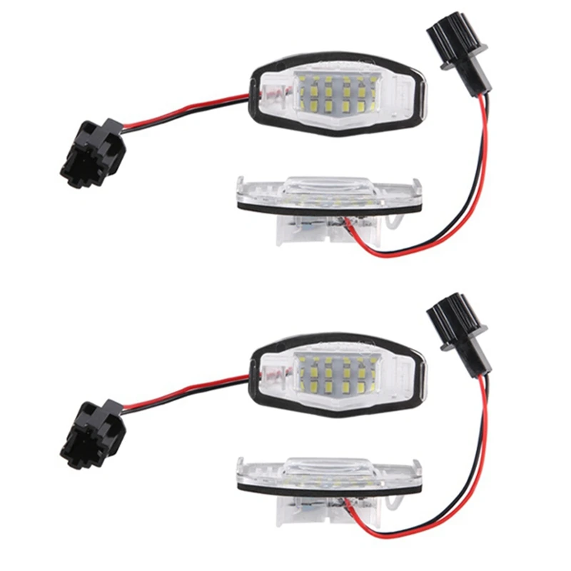 4 шт. Автомобильные светодиодные лампы для номерного знака Honda Civic Accord Black