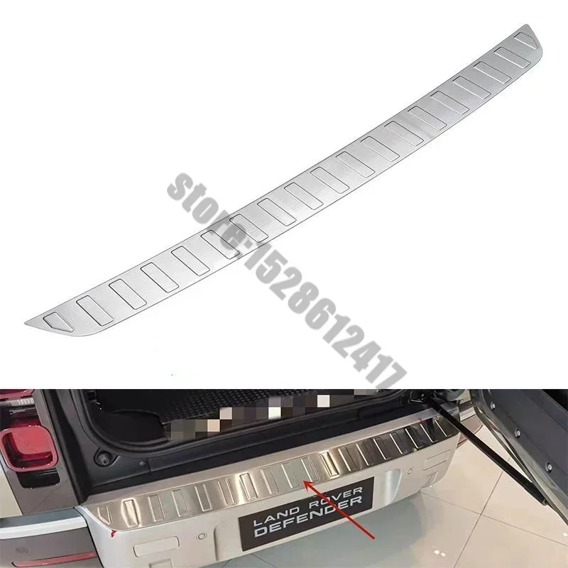 

Для Land Rover Defender 110 2020 2021 ~ 2024 защита заднего бампера из нержавеющей стали, защита багажника, накладка протектора, автомобильные аксессуары