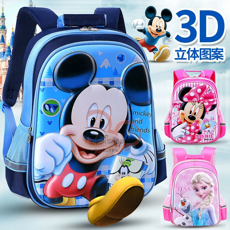 

Школьный портфель Disney для учеников начальной школы, ранцы для детей, девочек и мальчиков, для детского сада, популярный стиль 2022