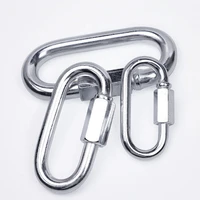 metal lock screw snap carabiner key chain clip keychain hiking camp mountaineering quick links hook climbing accessories