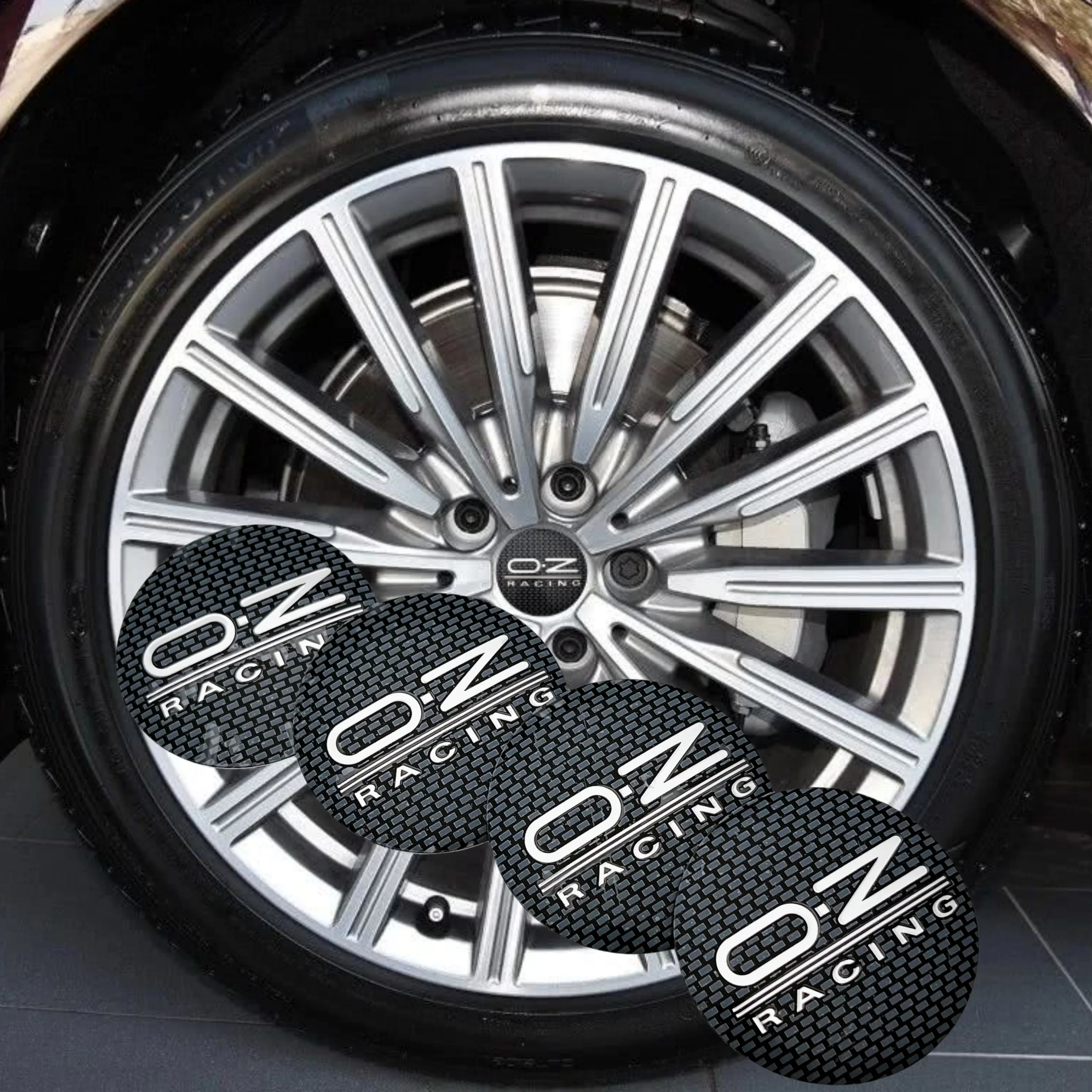 4 шт. 3D 62 мм OZ гоночный логотип автомобильные наклейки для колпачков центра колес
