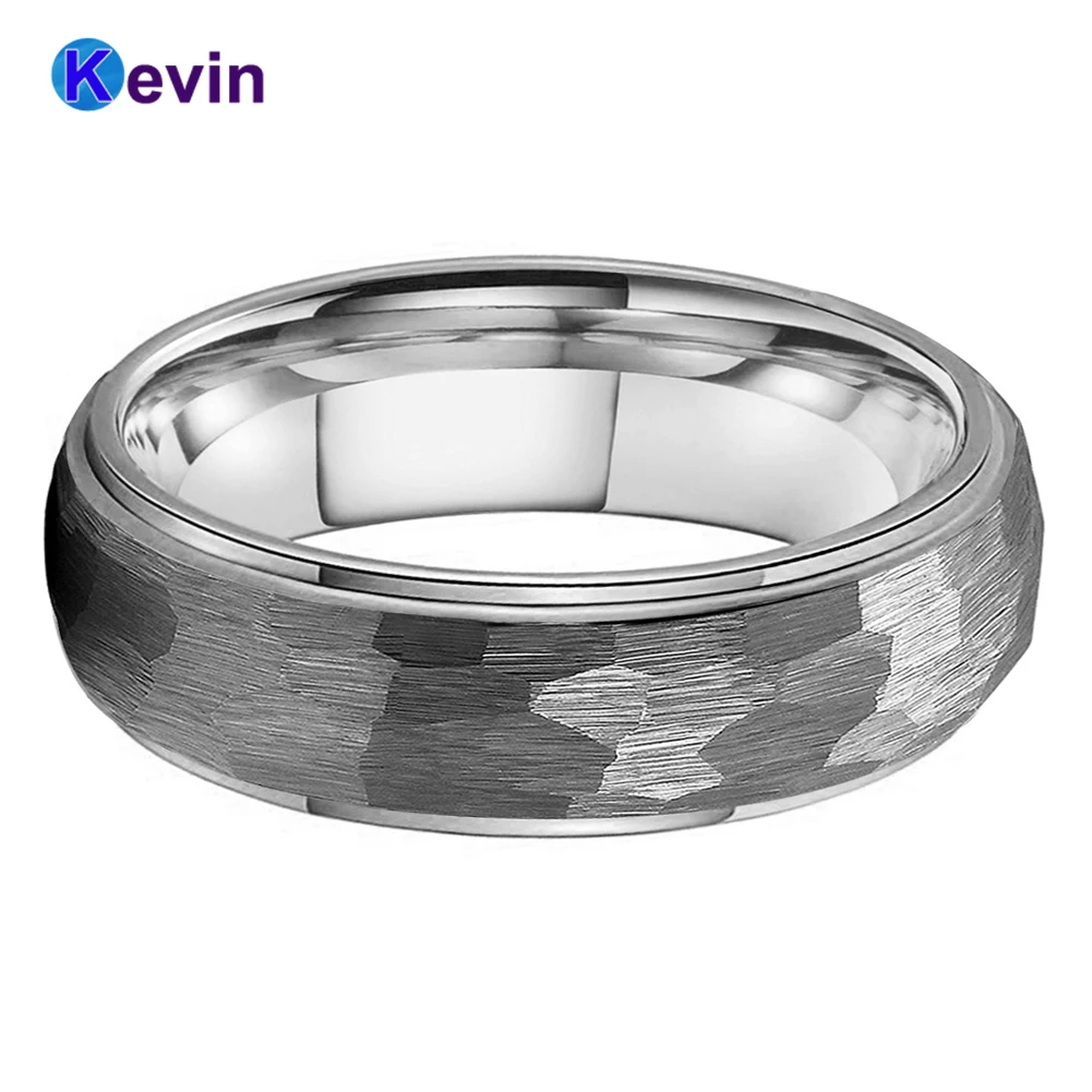 Кольцо-молоток 6 мм 8 для мужчин и женщин вольфрамовое обручальное t-образное