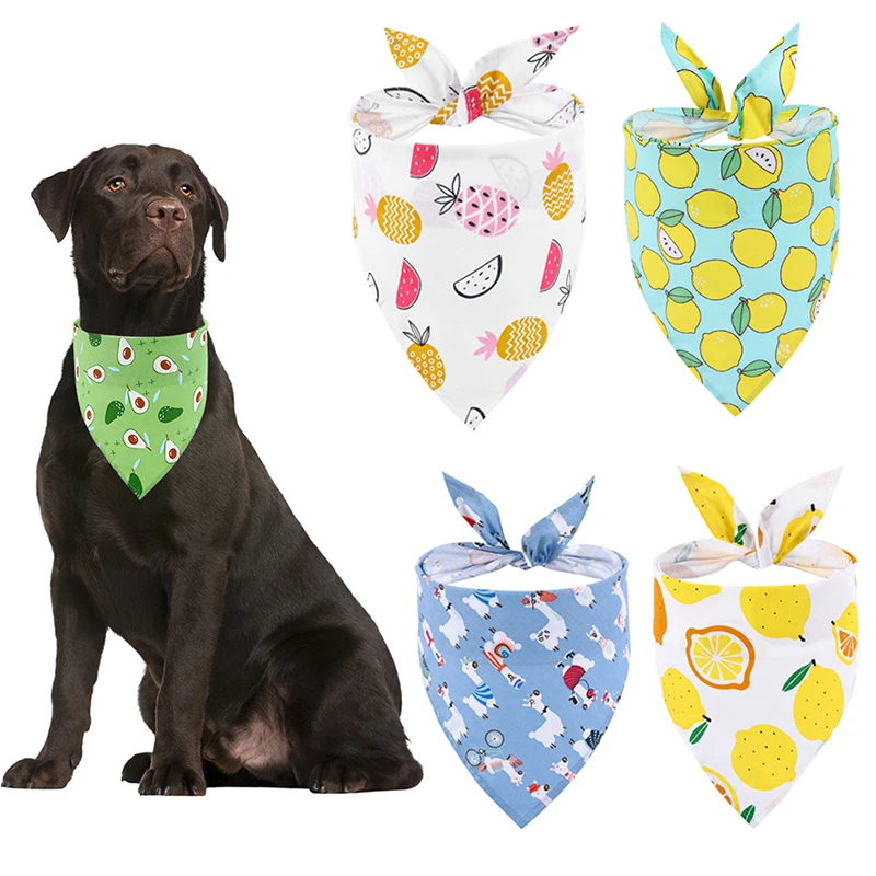 

Cotton Pet Bandanas Fruit Style Small Dog Bandana Scarf Summer Pet Supplies Dog Products Dogs Cats Bandanas Bibs