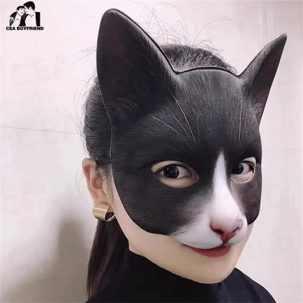 

Кружевная маска в виде кошачьих ушей для Хэллоуина, маски, реквизит для выпускного вечера, интимные игрушки для пар, кружевной обруч для волос в стиле аниме