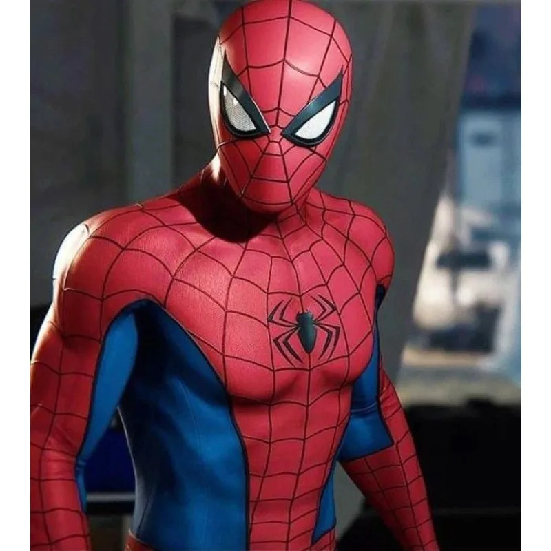 Фото Классический костюм для косплея Человека-паука Insomniac для PS4, супергеройский комбинезон из спандекса, костюм Спайди, наряд на Хэллоуин для взрослых №1