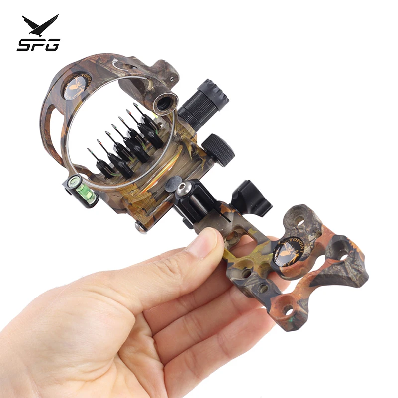 

1PC DB9170 Bow Sight 7 Cores 0.019" Fiber Optic CNC Aviation Aluminum for Compound Bow Sight Hunting Accessories