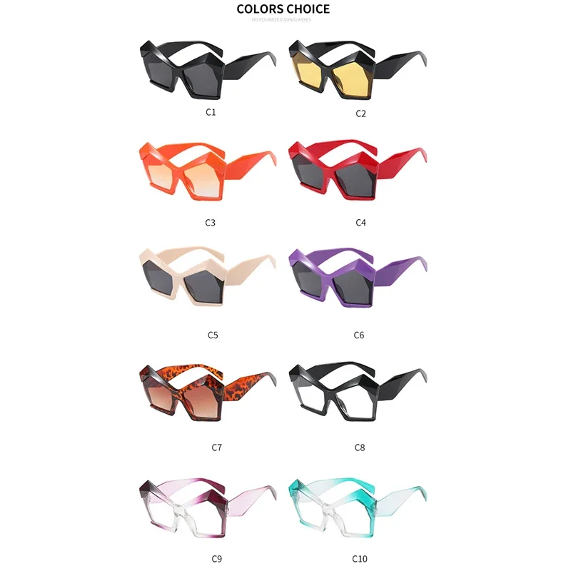 Большие женские солнцезащитные очки OVOYAN кошачий глаз забавные ретро-очки для