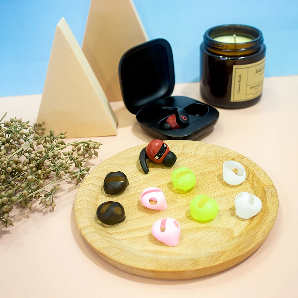 5 пар силиконовых насадок для ушей противоскользящие защитные чехлы