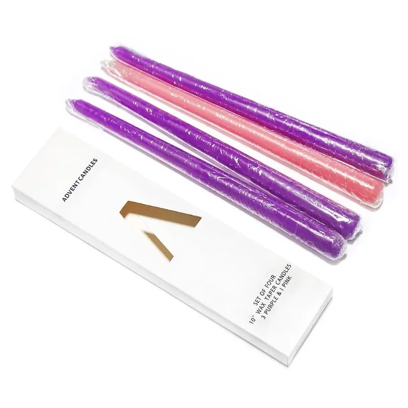 

Grandes bougies coniques 4 pièces bougie conique de l'avent non parfumée, vacances, église, célébration, fête, Décor