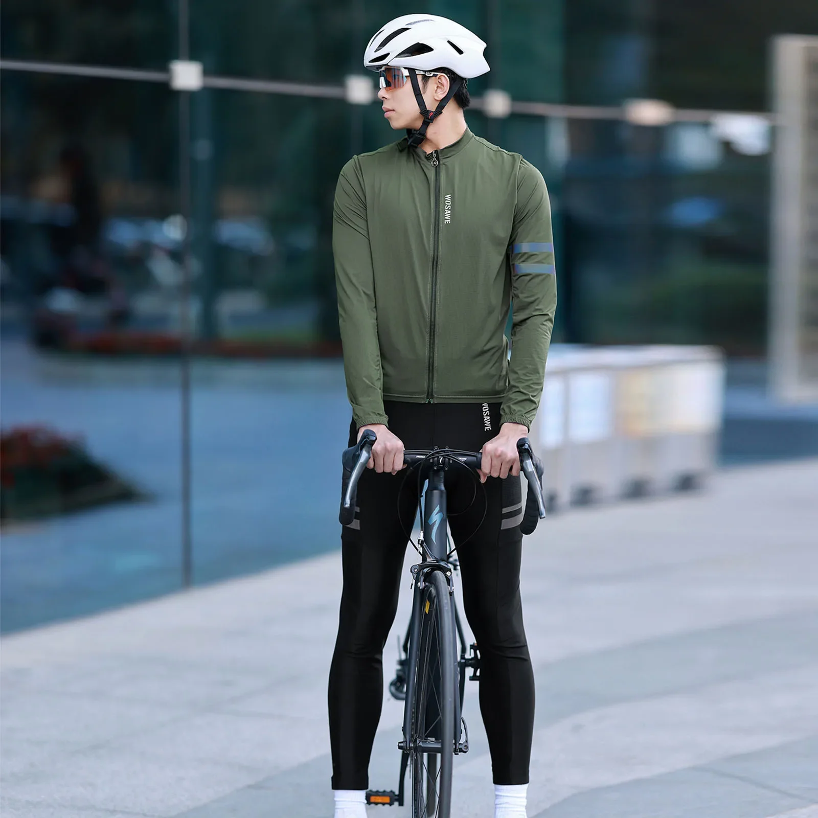 Мужская быстросохнущая дышащая веломайка Wosawe влагоотводящий Топ с длинным