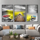 Лодка красивый пейзаж холст для интерьера картины принты современные персонализированные художественные настенные плакаты картины украшение комнаты