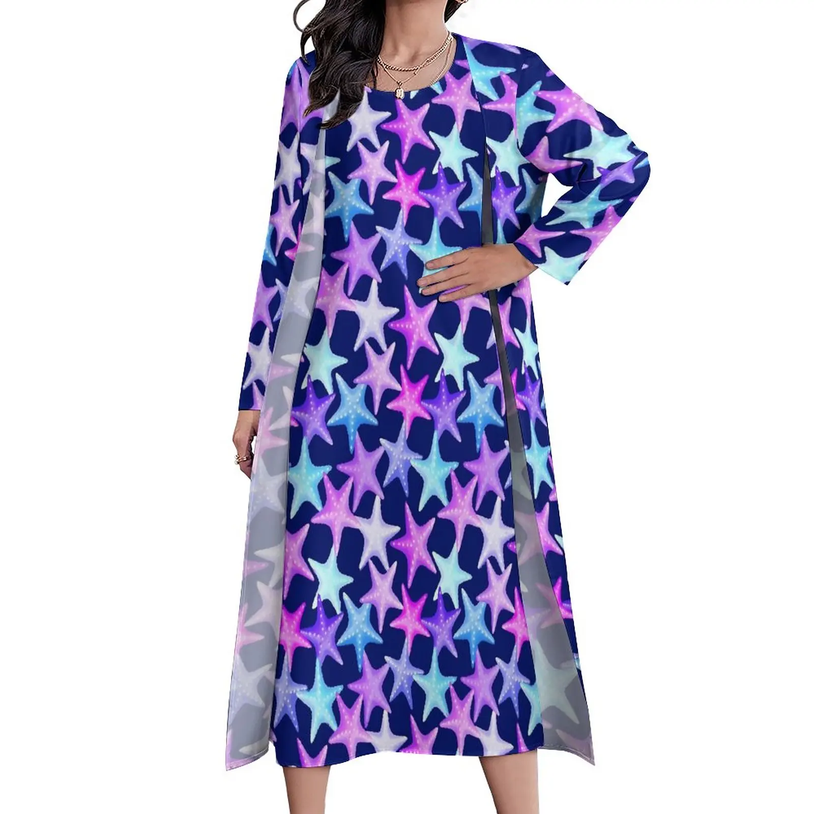 

Женское винтажное платье-макси с длинным рукавом, в богемном стиле