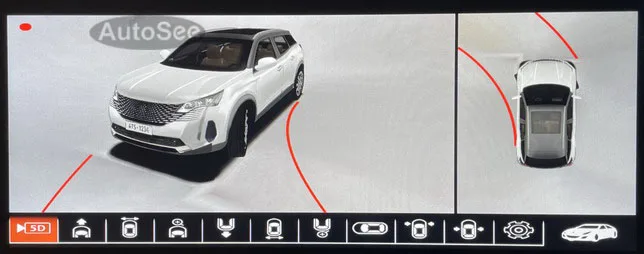 Костюм оригинального OEM-монитора 2021 для автомобиля Peugeot 5008 360° ° камера 3D птичий