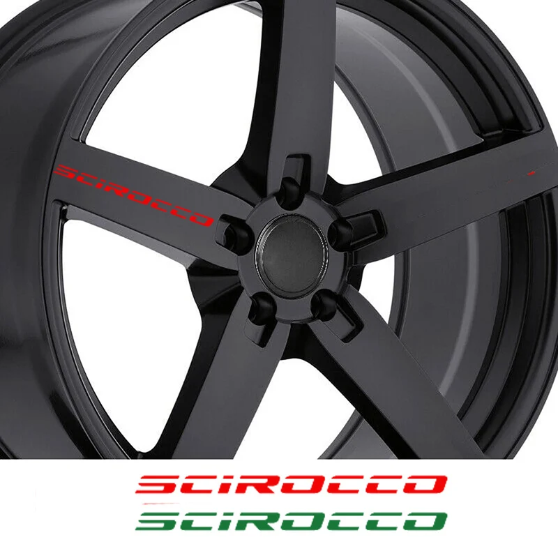 4 наклейки на автомобильные колеса для Volkswagen VW Scirocco R GTI
