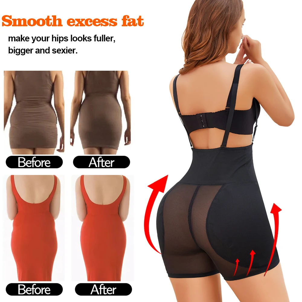 LANFEI Butt Lifter Shapewear Panties Women Hip Enhancer Shaper Panties Fake Hip Pad High Waist Plus Size Push Up Shapewear