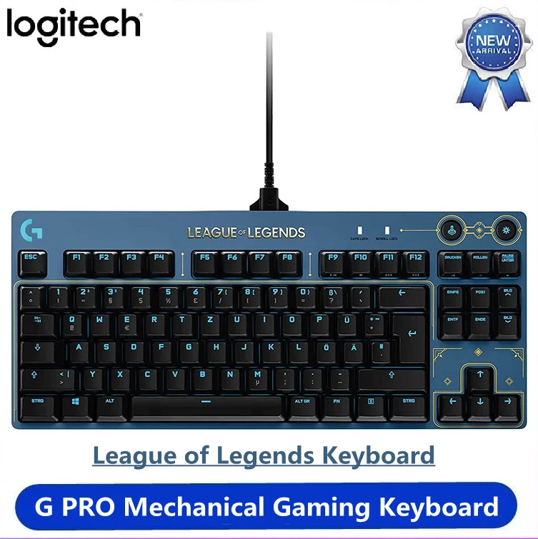 

Механическая игровая клавиатура Logitech G PRO, проводная 87-клавишная RGB клавиатура с подсветкой «Лига Легенд», 100% оригинал