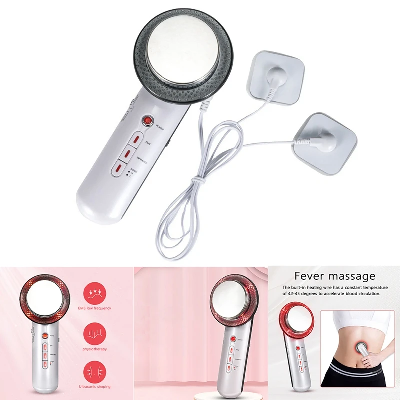 

EMS Infrared Body Slimming Massage Instrument Face Massager Beauty Machine Weight Loss Cellulite White