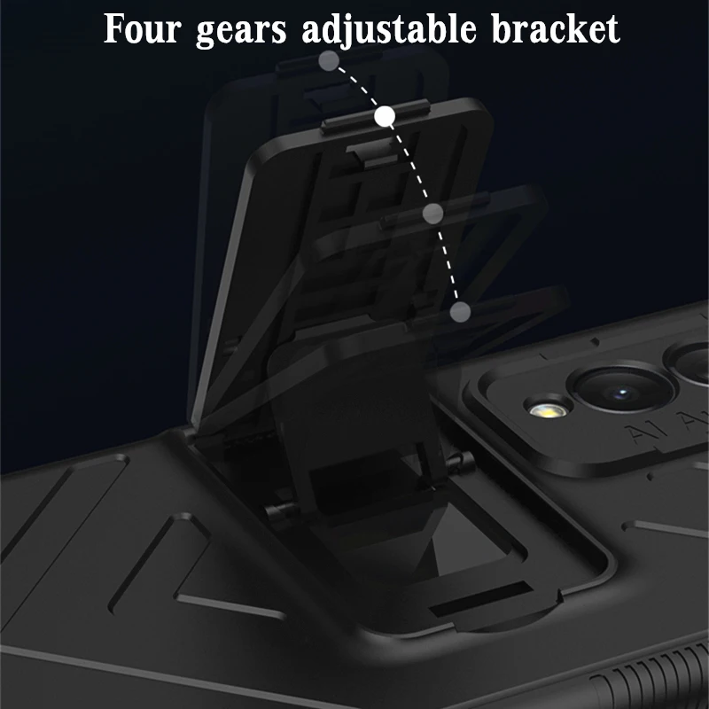 Case for Samsung Galaxy Z Fold 5 2 3 4 Adjustable Kickstand Magnetic Hinge Full Protection Shockproof Hard Plastic Cover Case