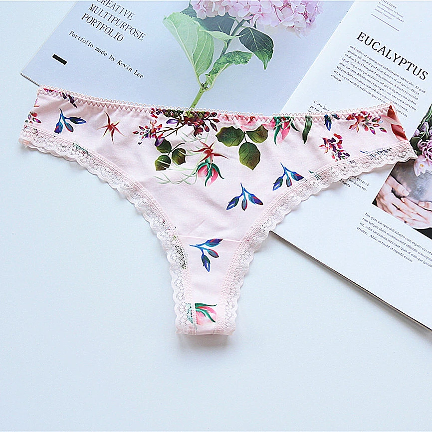 Voplidia женские трусики нижнее белье цветочное сексуальное кружевное стринги